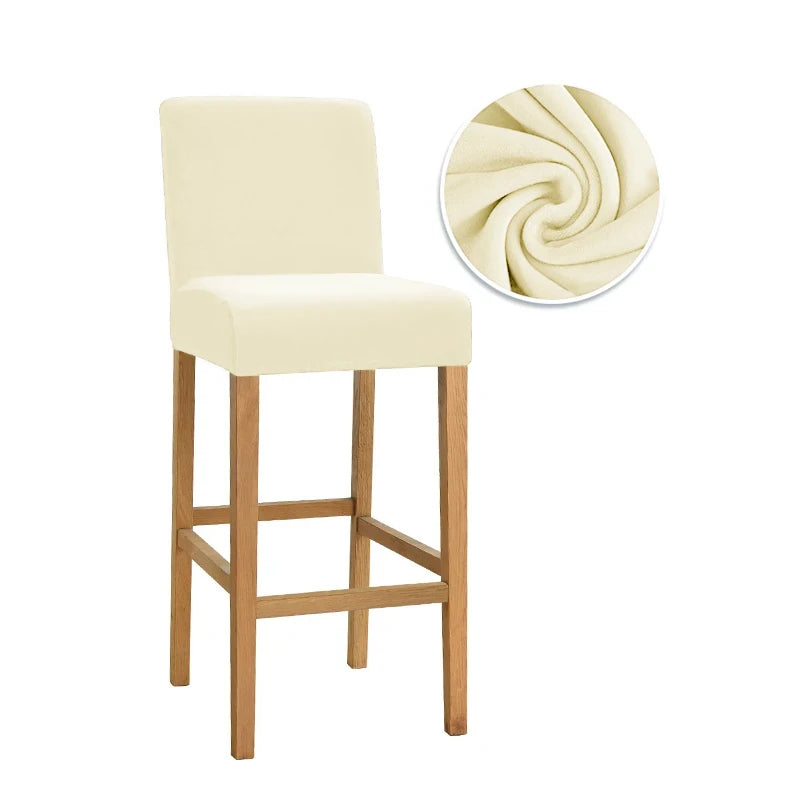 couvre tabouret moderne tabourets bar lavables tissu plush uni couleur bleu jaune vert orange