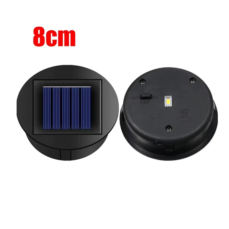 lampe solaire moderne papillons motifs floraux noir bleu doré rechargeable extérieur