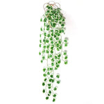 plantes artificielles suspendues arbre vert feuilles uniformes moderne decoration exterieure accrochée pot noir