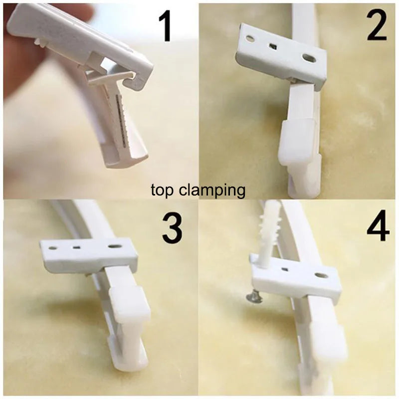 rideau glissière blanc moderne clips top clamping glissière flexible plastique 1m 2m 3m