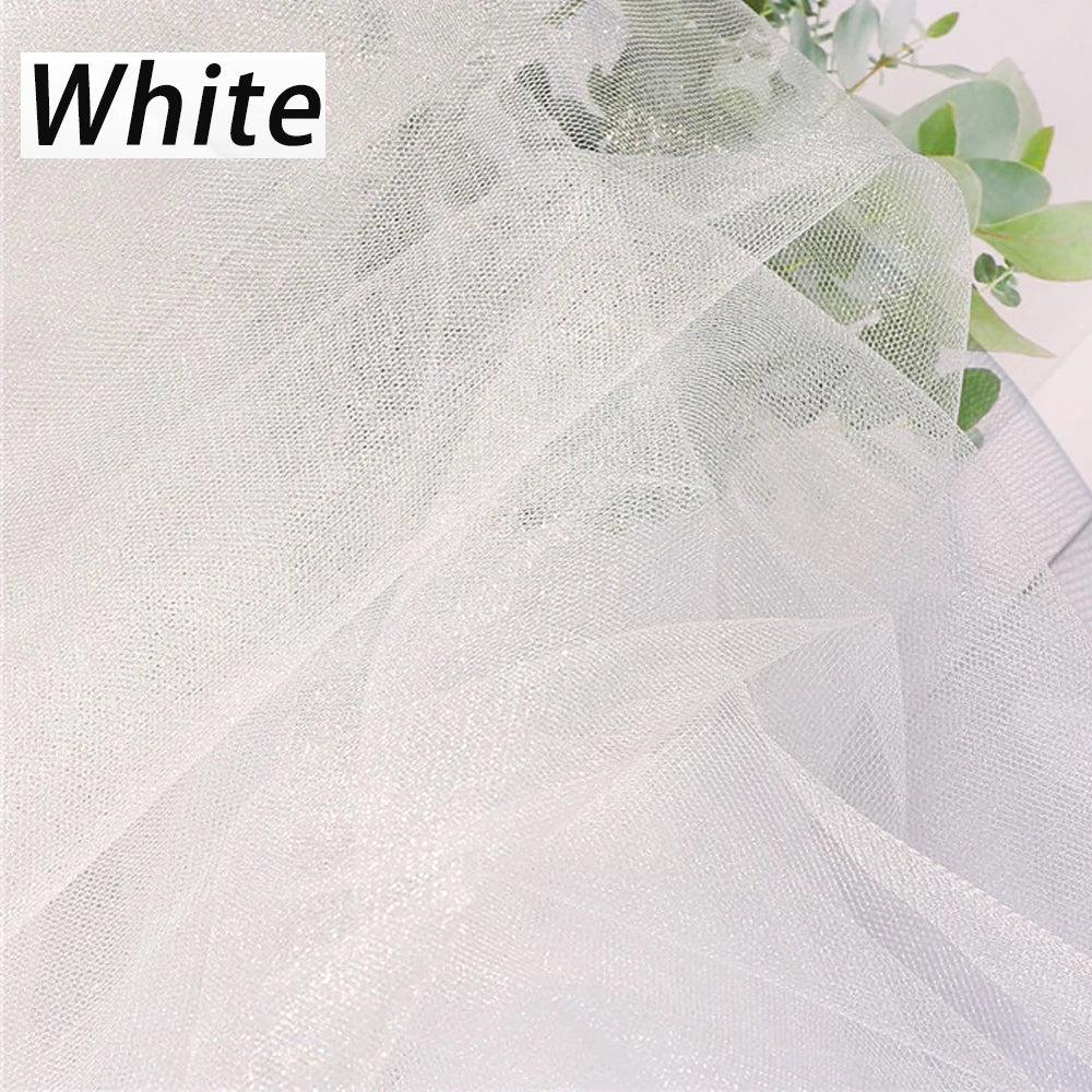 tulle fin bleu clair rose noir gaze blanche élégant délicat translucide bricolage robe coiffure