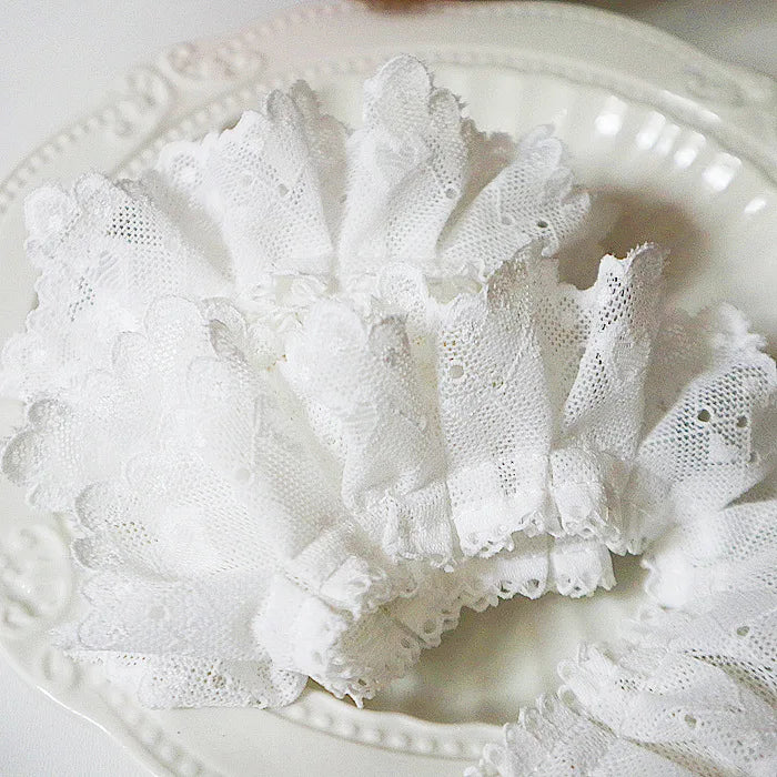 ruban dentelle rose clair blanc bleu clair jaune clair vintage 5m 5.2cm écologique mariage