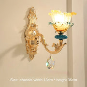 Applique murale double en cristal moderne pour salon et chambre à coucher - Éclairage design