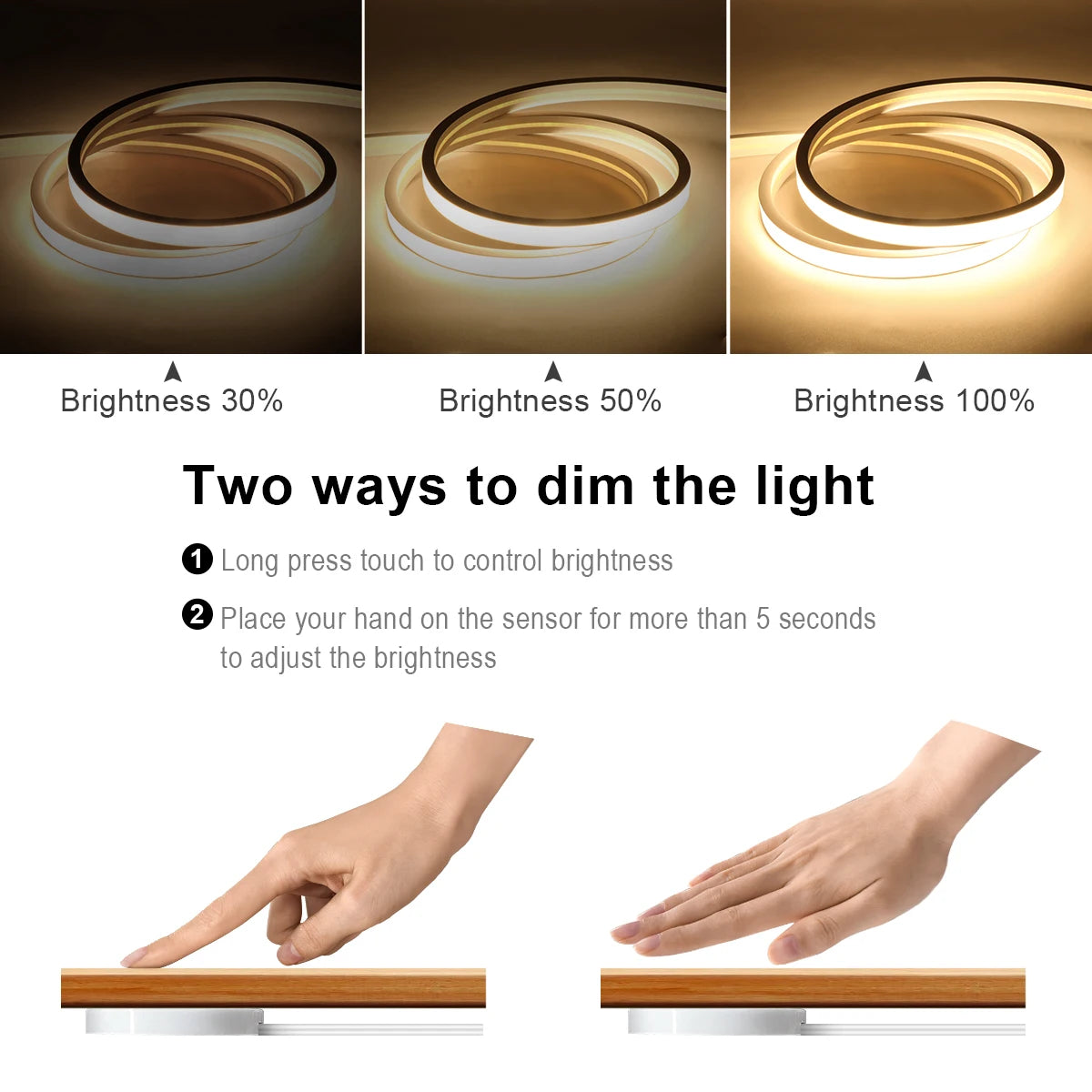 Variateur tactile à balayage manuel pour tube néon LED