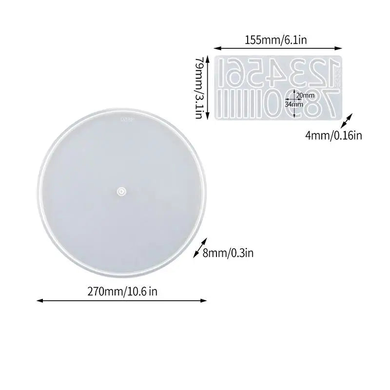 horloge murale silicone transparente chiffres romains motifs marbrés feuilles moderne