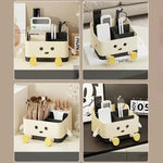 organisateur kawaii compartiments opaques calendrier stylos maquillage téléphone thermomètre ciseaux chargeur