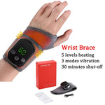 bracelet chauffant massage vibration relaxation affichage numerique controle usb moderne gris orange