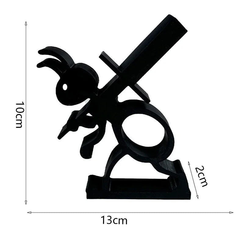 support rouleau papier toilette abeille moderne adhésif noir texture lisse minimaliste