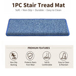 tapis d'escalier moderne antidérapant 15 pièces adhésif beige clair texture tissée polyester