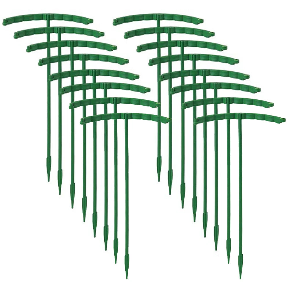 support plante plastique vert foncé moderne 12 pièces tiges fixations jardin fleurs