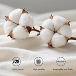 oreiller coton doux confortable carré uni blanc beige lit maison