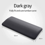 coussin soutien lombaire gris uni mousse mémoire forme contemporain lit 60x28x5cm