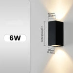 applique murale moderne led noir résistante intérieur extérieur 85265V ip65