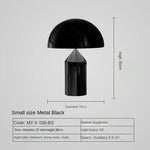 lampe table moderne métal doré forme champignon luxe éclairage intérieur maison