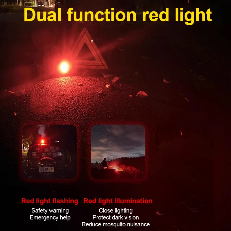 lampe travail urgence aimantée led noire jaune moderne robuste port usb charge sortie