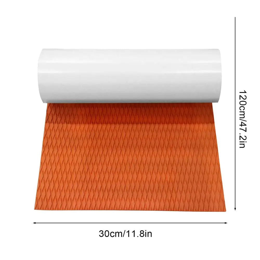 tapis antidérapant eva texturé losange noir orange bleu adhésif surf bateau camping car