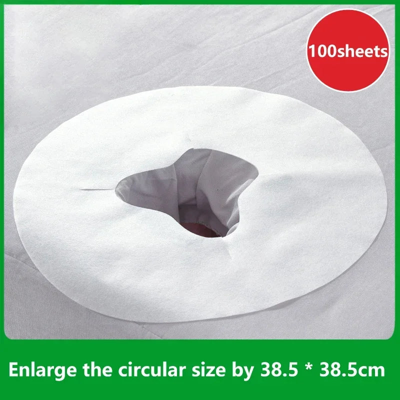 disques jetables massage visage blanc rose spa salon simple utilitaires 100 pièces