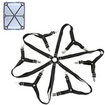 attaches draps clips élastiques réglables tissu texturé métal brillant noir blanc roseclair minimaliste fonctionnel