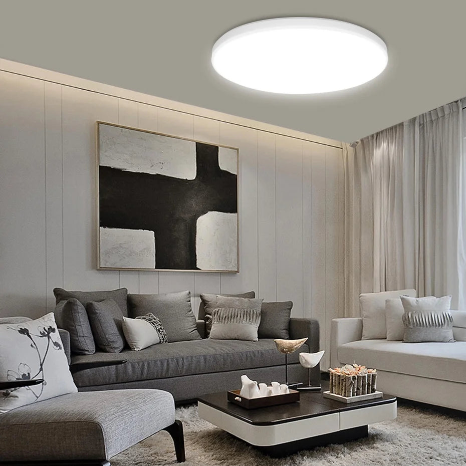 Lampe LED plafonnier moderne 220V 249 2000 flux lumineux blanc radar étanche IP55