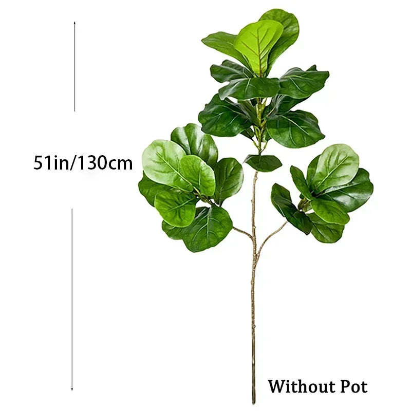 Plante artificielle ficus grande feuilles vert moderne décoration extérieure intérieure 100cm 150cm