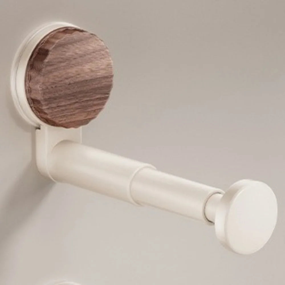 porte vêtements mural rétractable fixation sans perçage blanc moderne minimaliste salle bain multifonctionnel