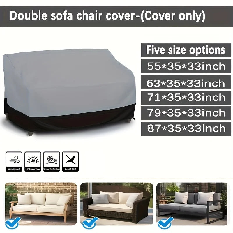 housse protection canapé gris noir uni extérieur moderne poignées polyestère