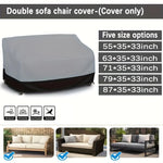 housse protection canapé gris noir uni extérieur moderne poignées polyestère