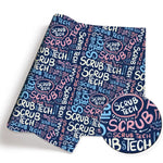 serviette toilette bleu marine gris motif médical chirurgical coton imprimé moderne maison