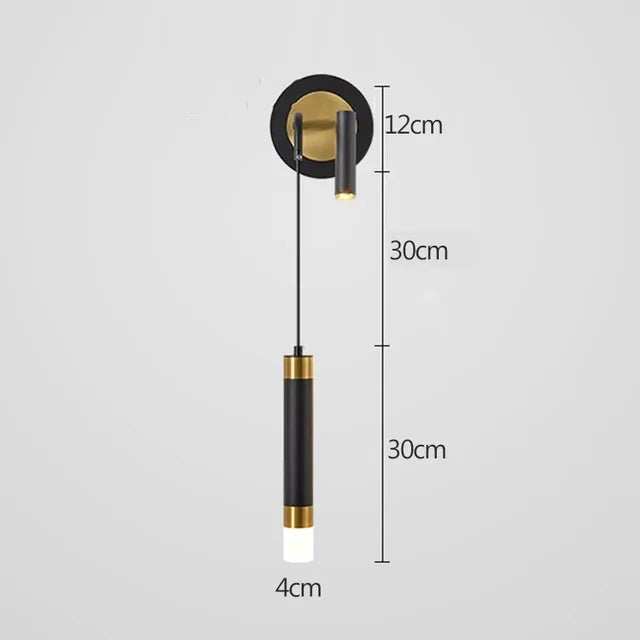 lampe murale moderne or noir éclairage chambre coucher salle manger led fixations simples