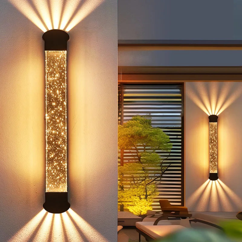 applique murale moderne aluminium noir dorées ip55 33cm 43cm 63cm led 110v240v