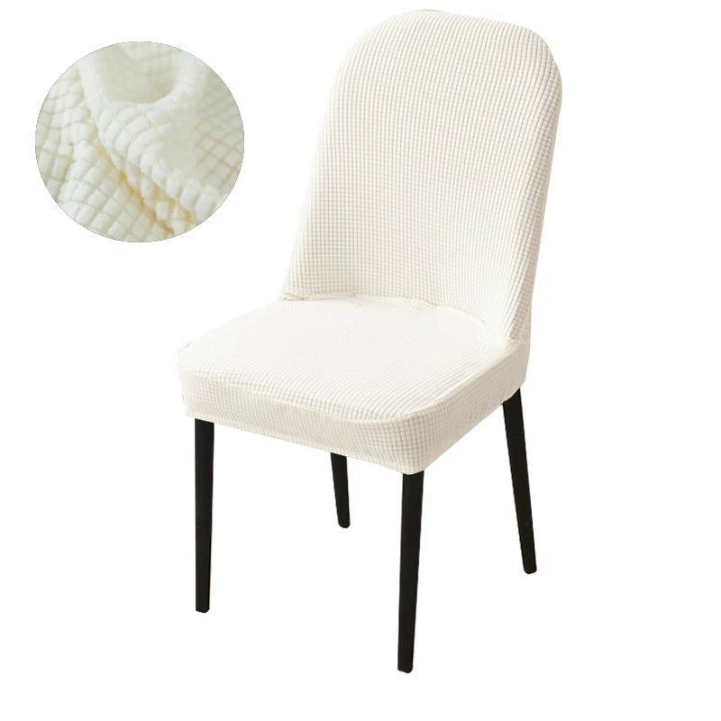 housse chaise extensible jacquard gris moderne fauteuil salle manger banquet