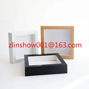 cadre photo profond 3d bois blanc moderne minimaliste fleurs séchées intérieur élégant nature