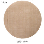 serviettes table toile jute beige rustique respectueuses l'environnement assiettes tasses théière decoration table