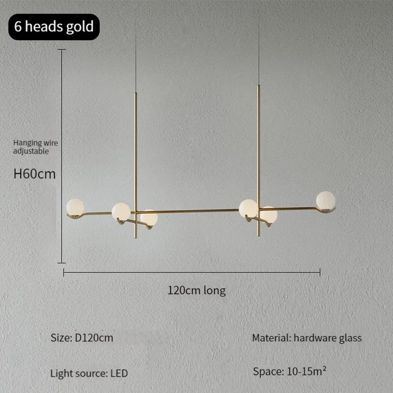suspension lumineuse moderne sphères translucides structure métallique noir blanc minimaliste plafonnier led contemporain
