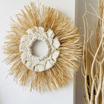 décoration murale bois boho franges colorées naturel moderne minimalisme chambre salon entrée
