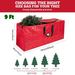 sac rangement sapin noël imperméable durable poignées robustes réutilisable extra large vert rouge gris