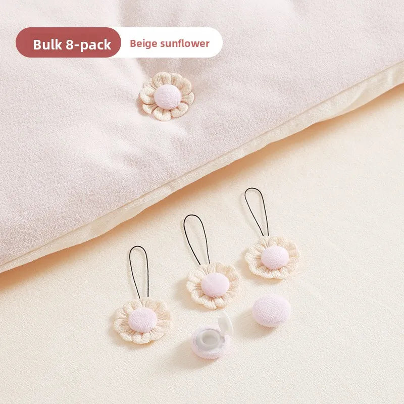 fixations couverture fleurs tournesols rose bleu beige blanc floral mignon texturées aiguille coud crochet