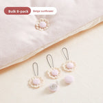 fixations couverture fleurs tournesols rose bleu beige blanc floral mignon texturées aiguille coud crochet
