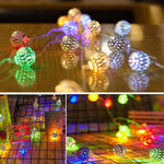 guirlande lumineuse or ajourée moderne 150cm 3v auto batterie fêtes mariage