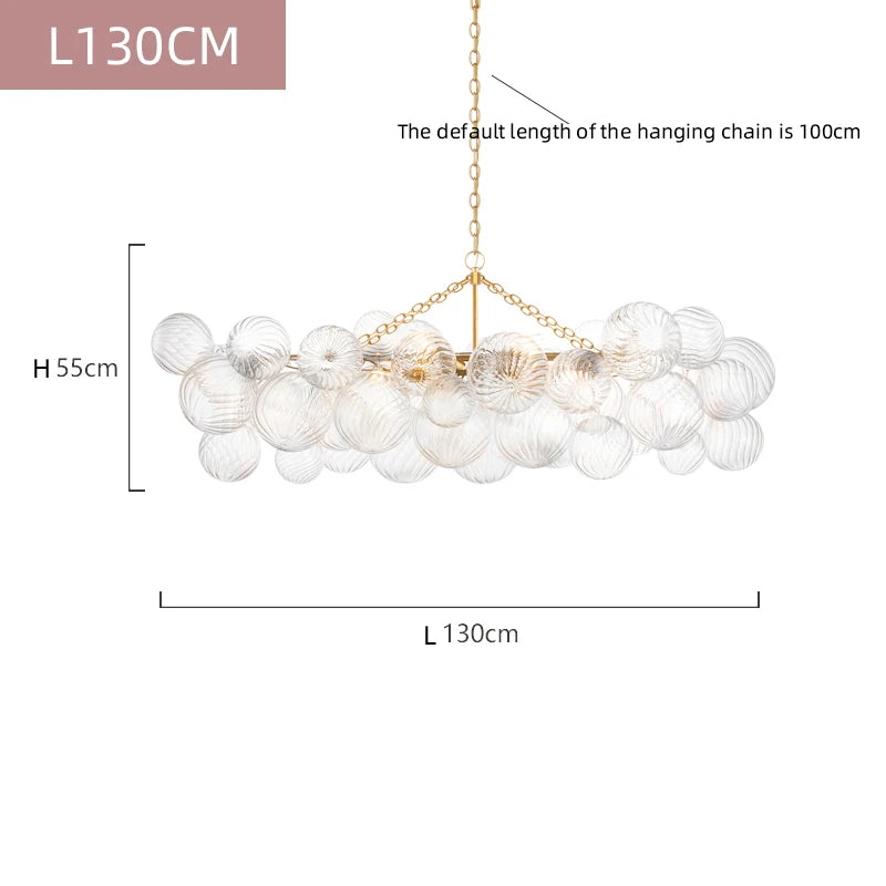 lustre moderne transparent doré ronds striés salon chambre élégant ampoules chaines led