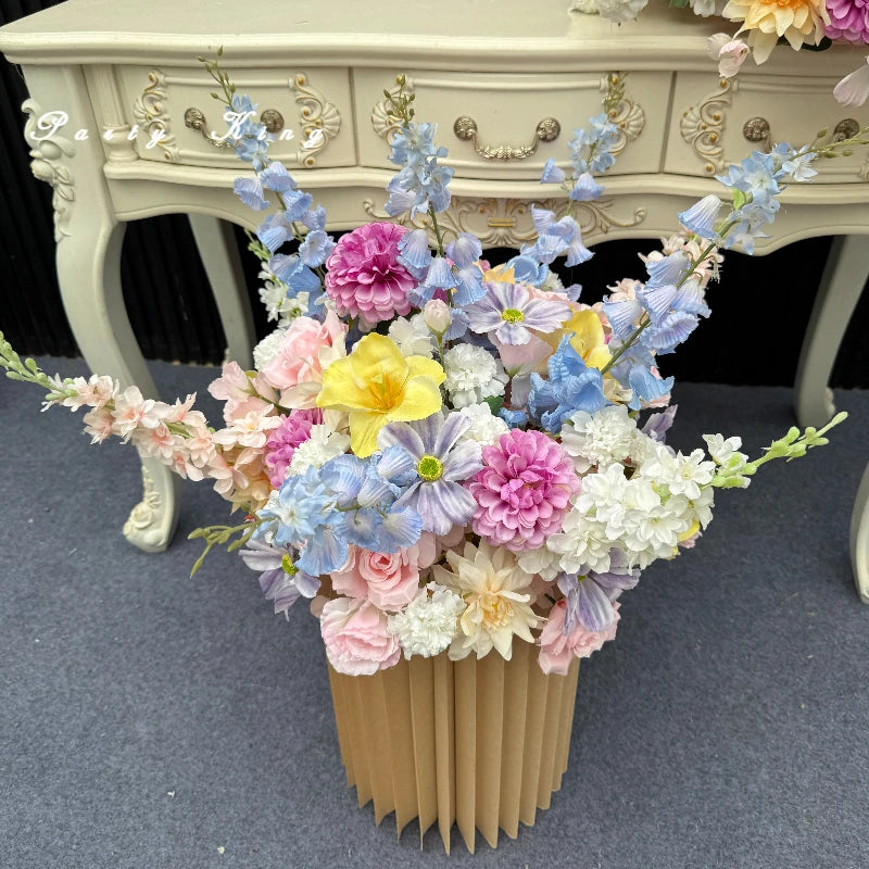 décoration intérieure fleurs artificielles soie rose décoration mariage anniversaire baby shower extérieur floral