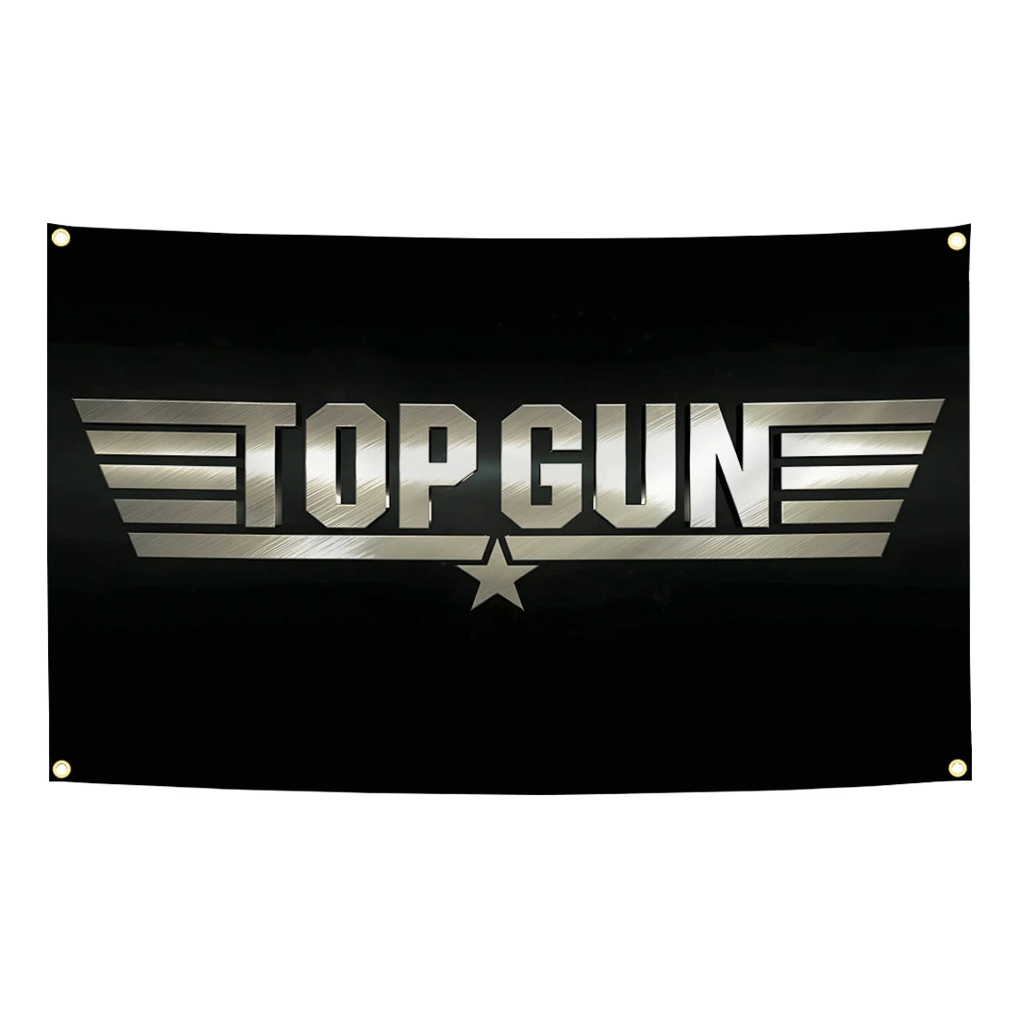 bannière top gun logo étoile danger zone epic version avions explosion vintage
