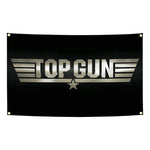 bannière top gun logo étoile danger zone epic version avions explosion vintage