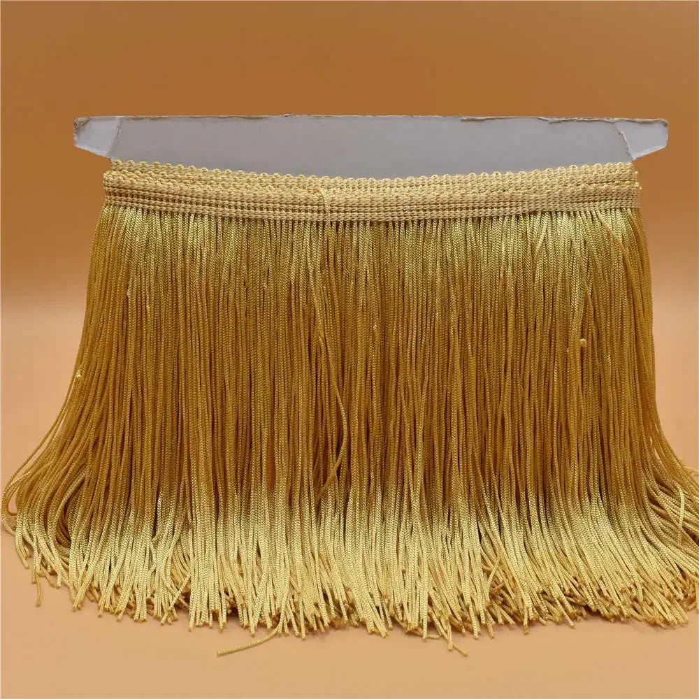 Frange en dentelle or pour rideaux de 10 mètres de longueur