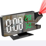horloge projecteur numérique moderne affichage température couleur noir blanc verte rouge tactile
