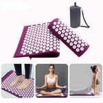 tapis massage acupression relaxation points blancs vert violet bleu moderne ergonomique sac transport