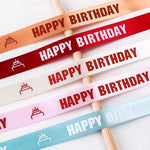 rubans satinés personnalisables adhésifs multicolores fleurs noms fêtes mariage