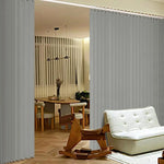 rideau moderne rayures verticales blanc gris bleu noir opacifiant insonorisation chambre salon