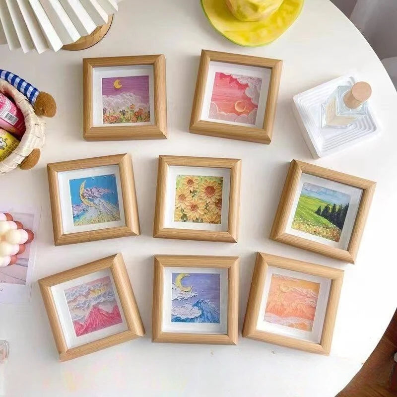cadres photo bois naturel blanc modernes classiques photos tableaux DIY