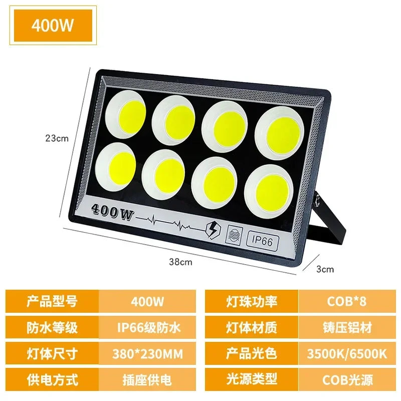 projecteur led extérieur noir moderne grille hexagonale 249 2000 lumens ip66 waterproof vde ul